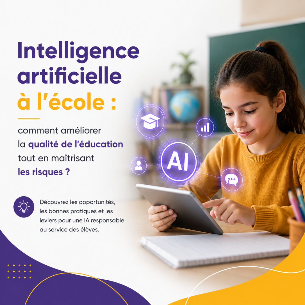 Intelligence artificielle à l'école : comment améliorer la qualité de l'éducation tout en maîtrisant les risques ?